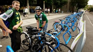 Portland Timbers valet bike parking MLS Soccer 