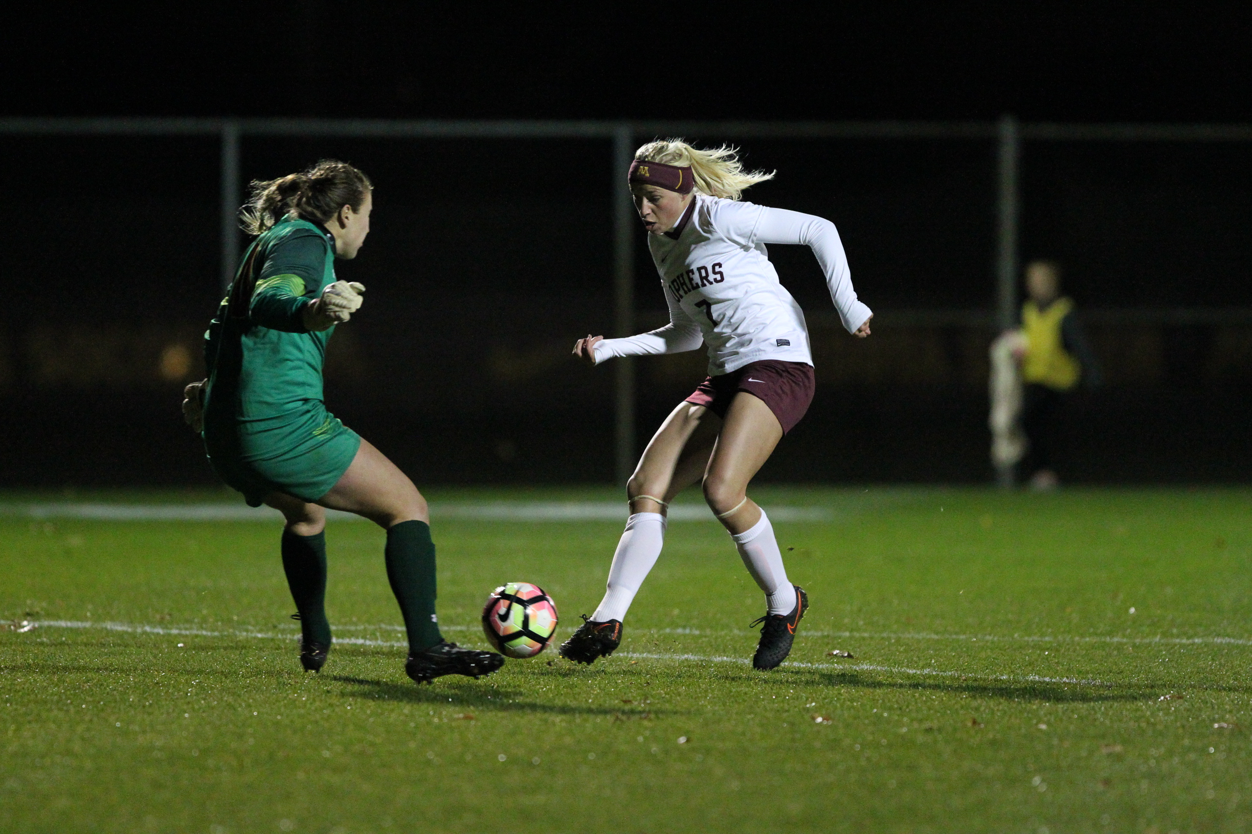 Sydney Squires scored two of the six goals in the win over Maryland. Photo by Jeremy Olson - www.digitalgopher.com